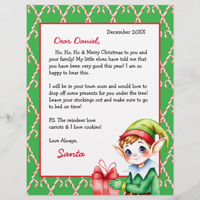 Personalised Letter from Santa for Children (Front)