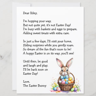 Personalised Letter from the Easter Bunny