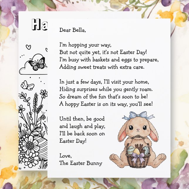 Personalised Letter & from the Easter Bunny (Creator Uploaded)