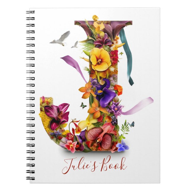 Personalised Letter J notebook (Front)