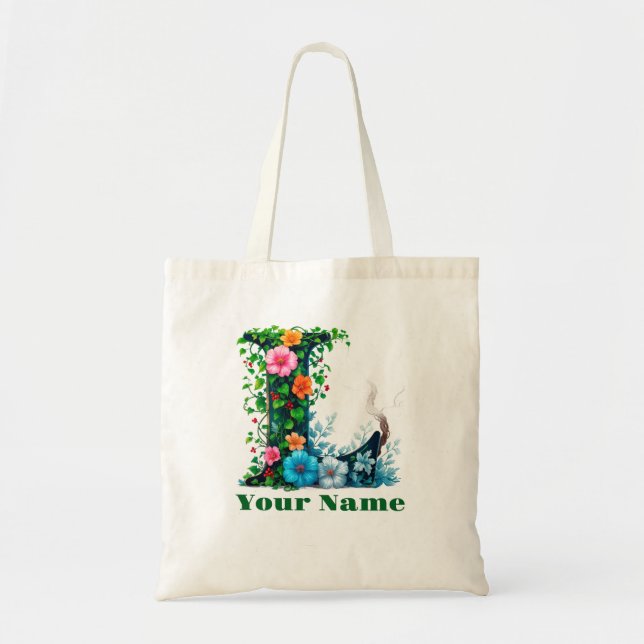 Personalised Letter L Tote Bag (Front)