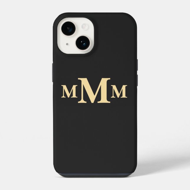 Personalised Letter "M" Monogram  Template iPhone Case (Back)