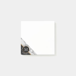 Personalised Letter Marble Design Post it Notes
