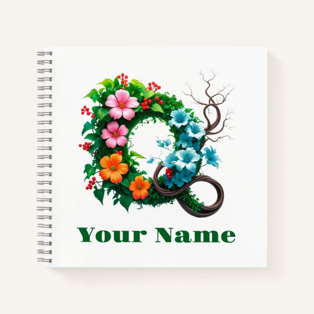 Personalised Letter Q Notebook (Front)