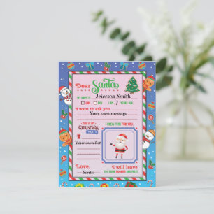Personalised Letter Sent To Santa Claus Holiday Ca