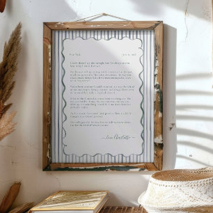 Personalised Letter to Dad Keepsake Print