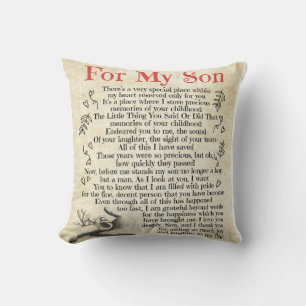 Personalised Letter To For My Son Cushion