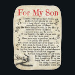 Personalised Letter To For My Son, Son Birthday Burp Cloth<br><div class="desc">Personalised Letter To For My Son,  Son Birthday</div>