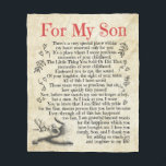 Personalised Letter To For My Son, Son Birthday Fleece Blanket<br><div class="desc">Personalised Letter To For My Son,  Son Birthday</div>