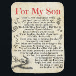 Personalised Letter To For My Son, Son Birthday Gi Baby Blanket<br><div class="desc">Personalised Letter To For My Son,  Son Birthday Gift, </div>