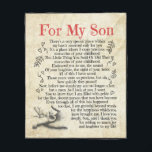 Personalised Letter To For My Son, Son Birthday Gi Fleece Blanket<br><div class="desc">Personalised Letter To For My Son,  Son Birthday Gift, </div>