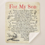Personalised Letter To For My Son, Son Birthday Sherpa Blanket<br><div class="desc">Personalised Letter To For My Son,  Son Birthday</div>