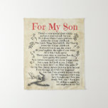 Personalised Letter To For My Son, Son Birthday Tapestry<br><div class="desc">Personalised Letter To For My Son,  Son Birthday</div>