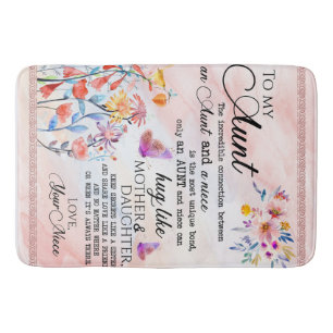 Personalised Letter To My Aunt Bath Mat