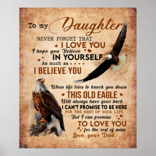 Personalised Letter To My Daughter From Dad, Poster