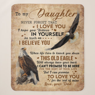 Personalised Letter To My Daughter From Dad Sherpa Blanket