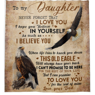 Personalised Letter To My Daughter From Dad Shower Curtain