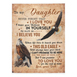 Personalised Letter To My Daughter From Dad Tablecloth