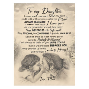 Personalised Letter To My Daughter From Mum Tablecloth