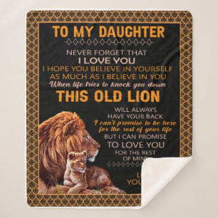 Personalised Letter To My Daughter Love From Dad B Sherpa Blanket