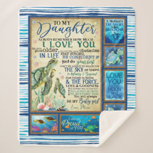 Personalised Letter To My Daughter Love From Mum Sherpa Blanket