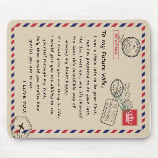 Personalised  Letter To My Future Wife Mouse Pad