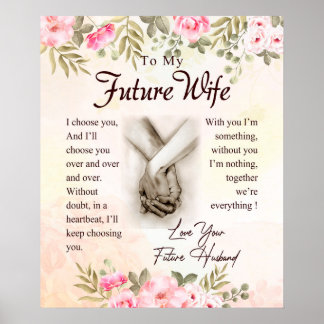 Personalised Letter To My Future Wife, Poster