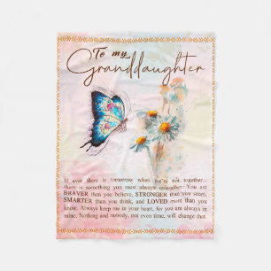 Personalised Letter To My Granddaughter Fleece Blanket