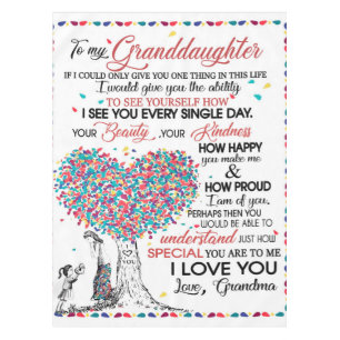 Personalised Letter To My Granddaughter From Gran Tablecloth