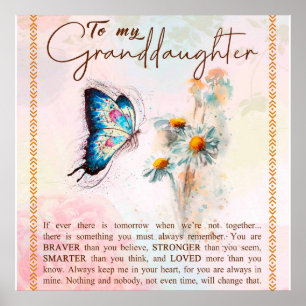 Personalised Letter To My Granddaughter Poster