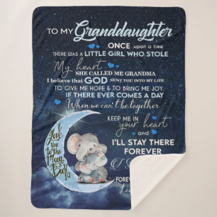 Personalised Letter To My Granddaughter, Sherpa Blanket