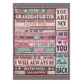 Personalised Letter To My Granddaughter Tablecloth