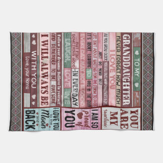 Personalised Letter To My Granddaughter Tea Towel