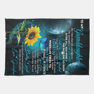 Personalised Letter To My Granddaughter Tea Towel