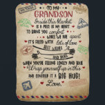Personalised Letter To My GrandSon, Birthday Gift Baby Blanket<br><div class="desc">Personalised Letter To My GrandSon,  Birthday Gift</div>