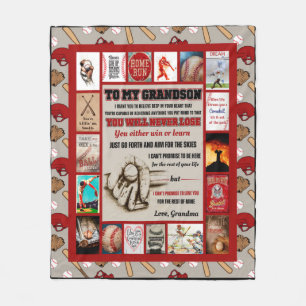 Personalised Letter To My GrandSon Birthday Gift Fleece Blanket