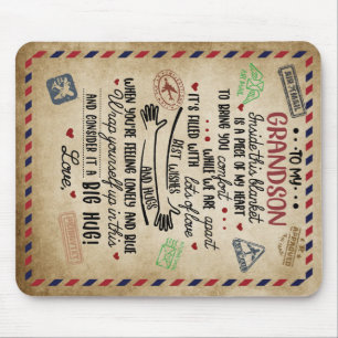 Personalised Letter To My GrandSon, Birthday Gift Mouse Pad