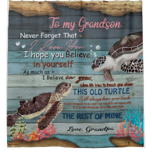 Personalised Letter To My Grandson From Grandpa Shower Curtain