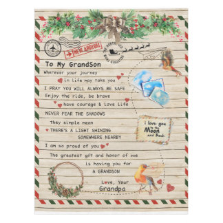 Personalised Letter To My Grandson From Grandpa Tablecloth