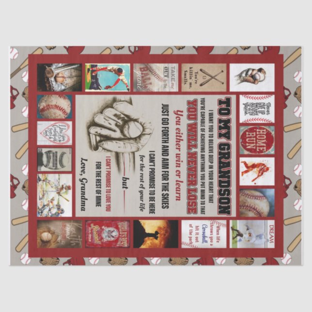 Personalised Letter To My Grandson, Love Grandma Tissue Paper (Front)