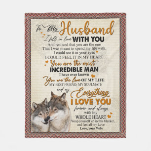 Personalised Letter To My Husband From Wife Fleece Blanket