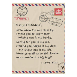 Personalised Letter To My Husband From Wife Tablecloth