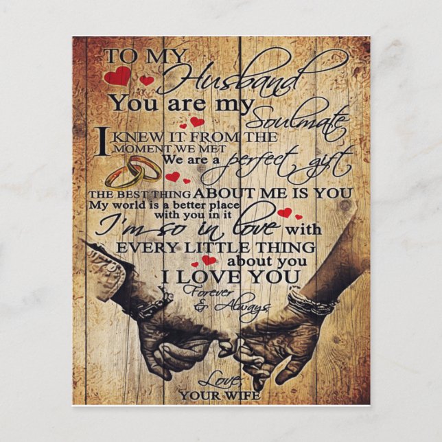 Personalised Letter to My Husband | Home Decor Flyer (Front)