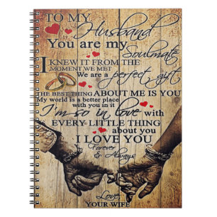 Personalised Letter to My Husband Home Decor Notebook