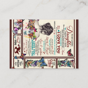 Personalised Letter To My Loving Daughter Business Card