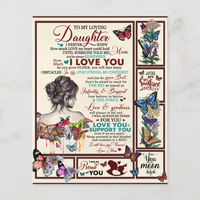 Personalised Letter To My Loving Daughter Flyer (Front)