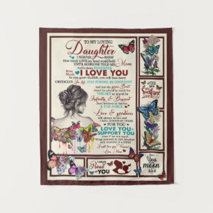 Personalised Letter To My Loving Daughter Tapestry