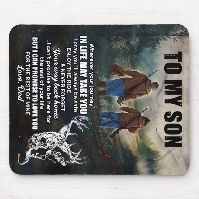 Personalised Letter To My Son From Dad Blanket, Mouse Pad (Front)