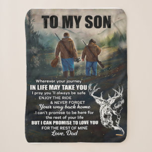 Personalised Letter To My Son From Dad Blanket, Sherpa Blanket