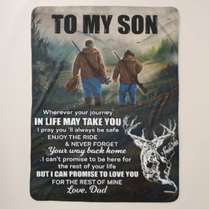 Personalised Letter To My Son From Dad Blanket, Sherpa Blanket